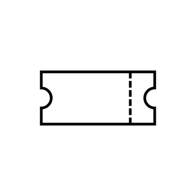Plantilla de logotipo de ilustración vectorial de icono de boleto