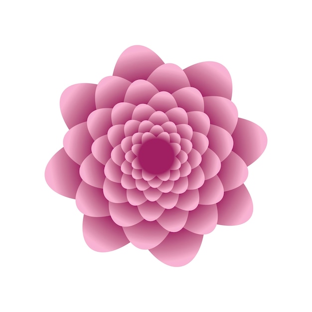 Plantilla de logotipo de ilustración vectorial de icono de flor rosa