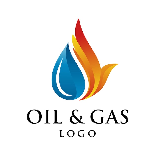 Plantilla de logotipo de la industria del petróleo y el gas