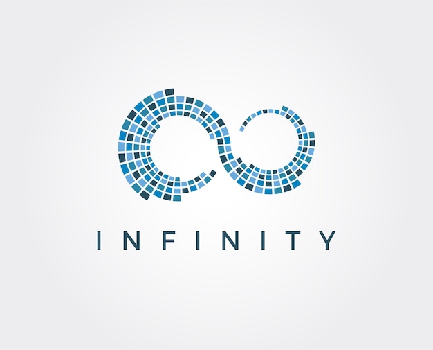 Plantilla de logotipo de infinito mínimo