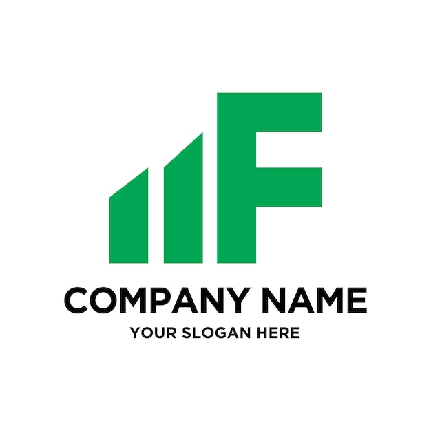 plantilla de logotipo inicial F