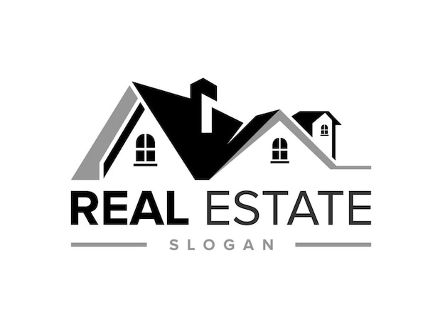 plantilla de logotipo inmobiliario Ilustración vectorial de logotipo de inmueble Logotipo para soluciones inmobiliarias para el hogar