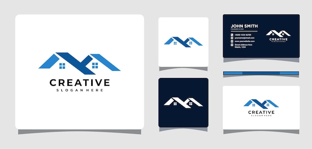 Plantilla de logotipo inmobiliario con inspiración para el diseño de tarjetas de visita