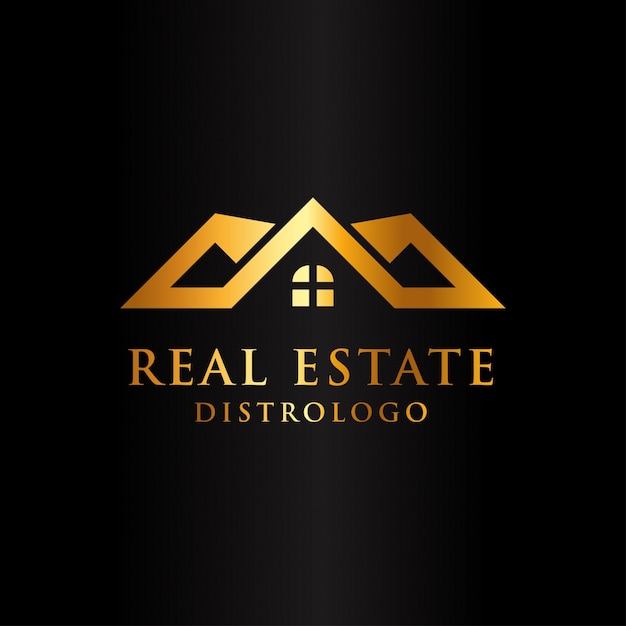 plantilla de logotipo inmobiliario de lujo