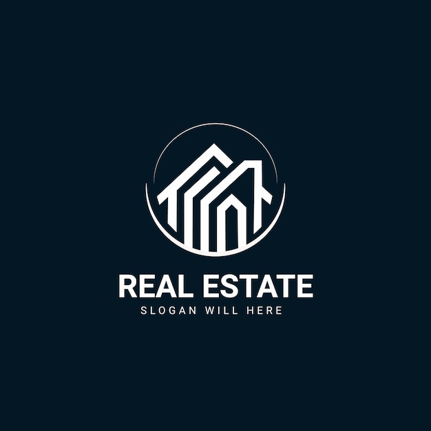 plantilla de logotipo inmobiliario para el negocio inmobiliario