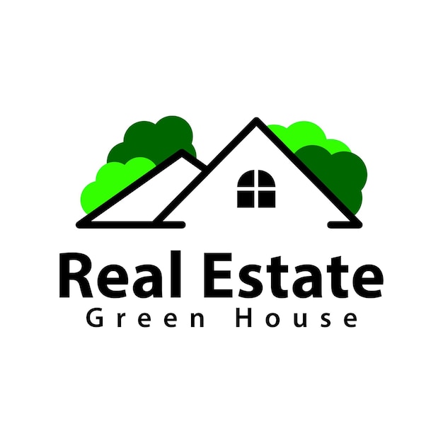 Plantilla de logotipo inmobiliario verde