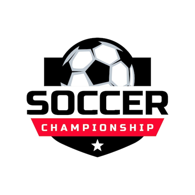 Plantilla de logotipo de insignia de fútbol soccer