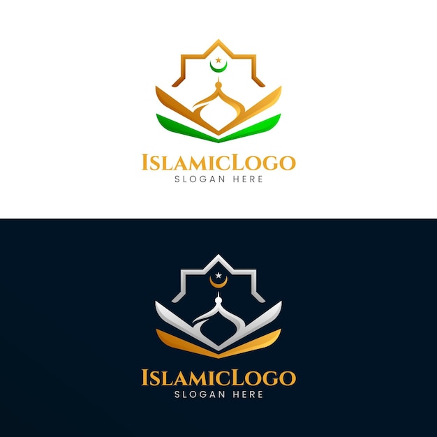 Vector plantilla de logotipo islámico