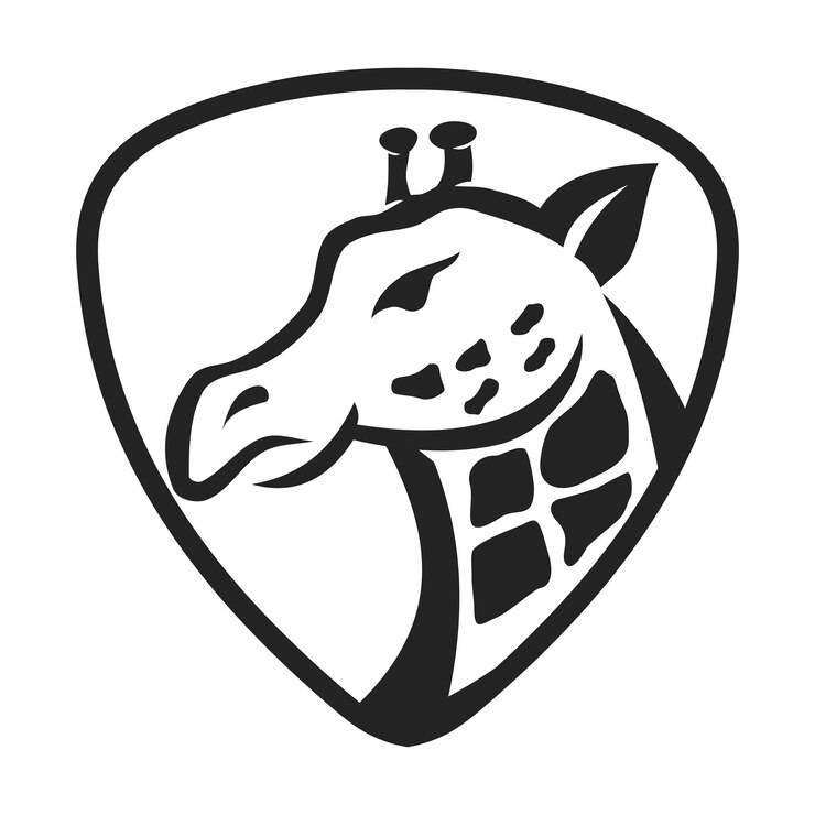 Vector plantilla de logotipo de jirafa identidad de marca aislada resumen gráfico vectorial