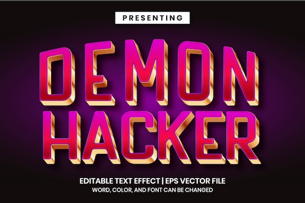 Plantilla de logotipo de juego de hackeo - efecto de texto editable