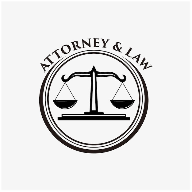 plantilla de logotipo de la justicia del abogado