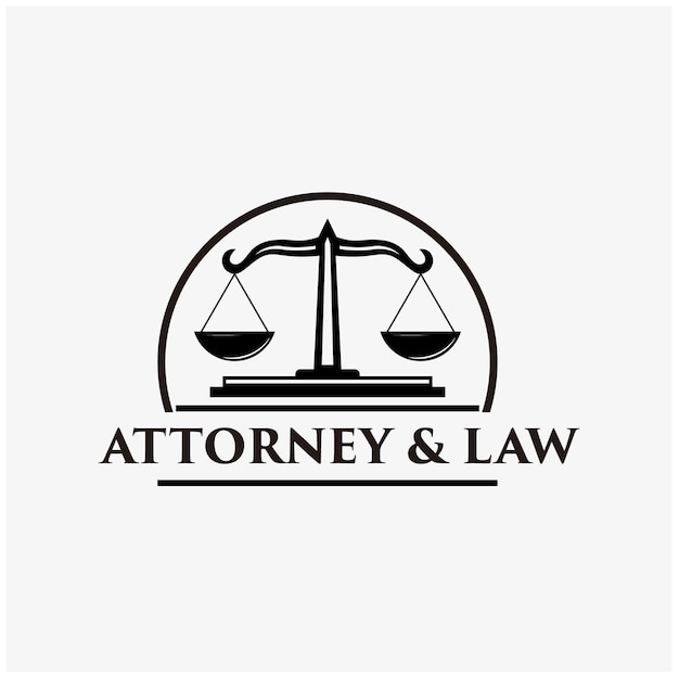 plantilla de logotipo de la justicia del abogado