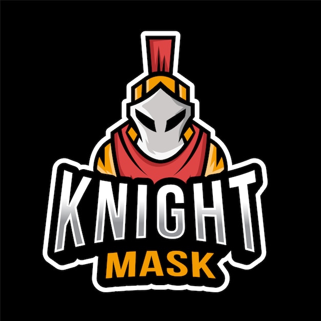 Plantilla de logotipo de knight mask esport