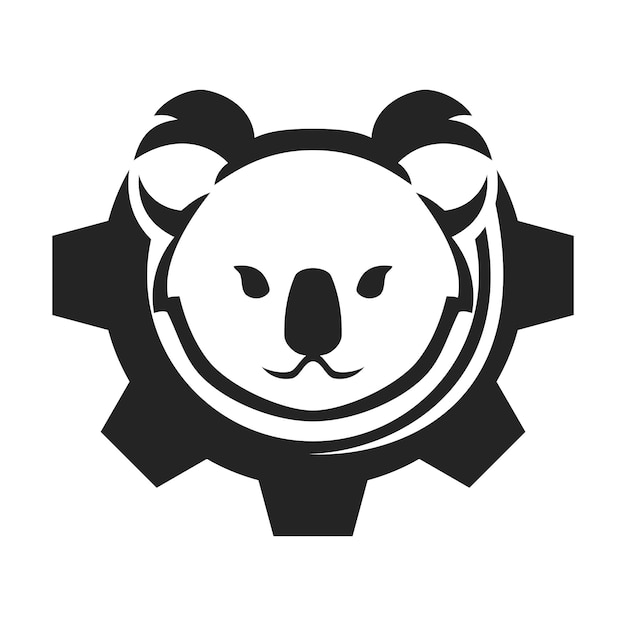 Plantilla de logotipo de koala icono de identidad de marca aislado gráfico vectorial