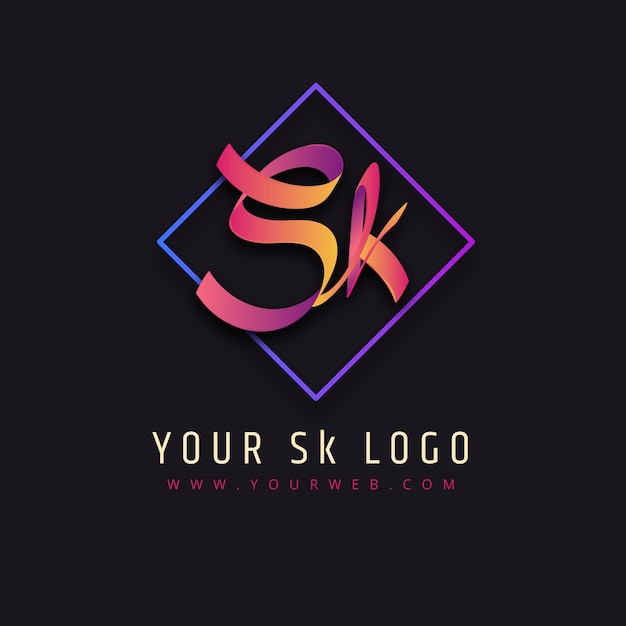 Vector plantilla de logotipo de ks profesional