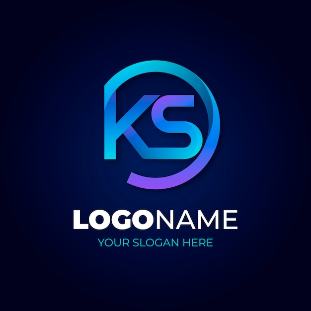 Vector plantilla de logotipo de ks profesional