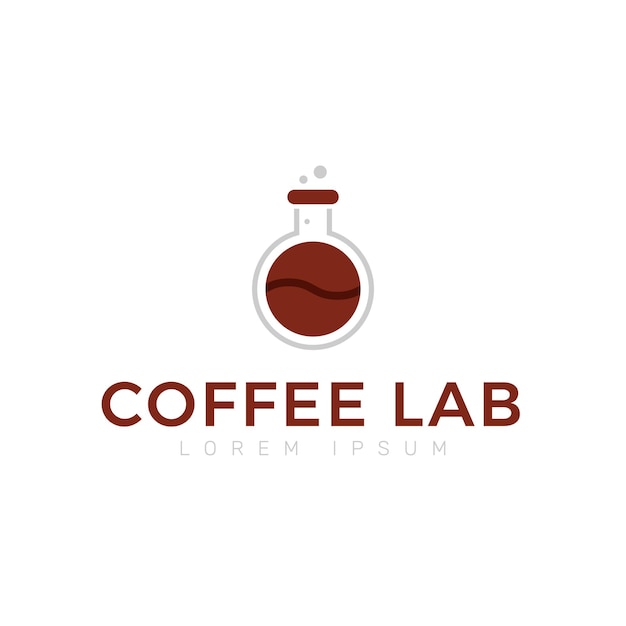 Plantilla de logotipo de laboratorio de café