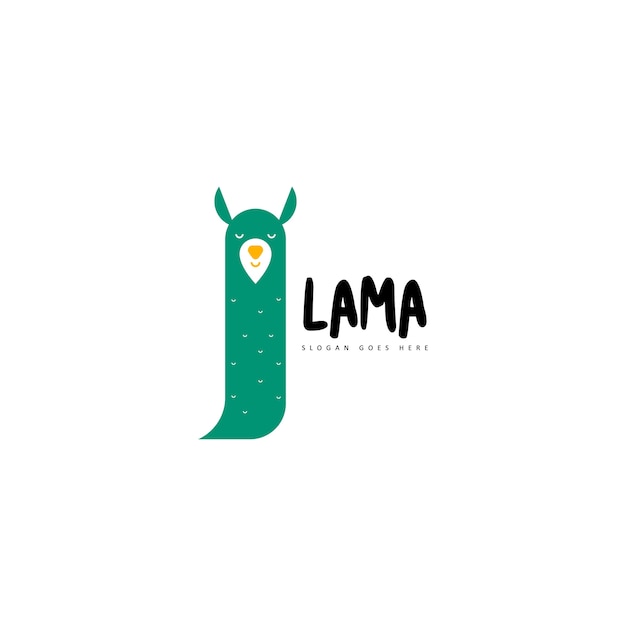 Plantilla de logotipo de lama