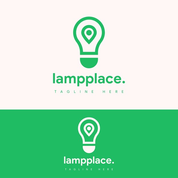 plantilla de logotipo de lámpara de bombilla simple