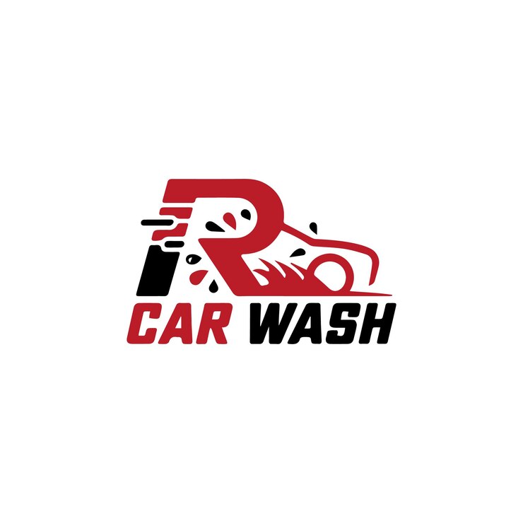 plantilla de logotipo de lavado de automóviles con color rad y blake