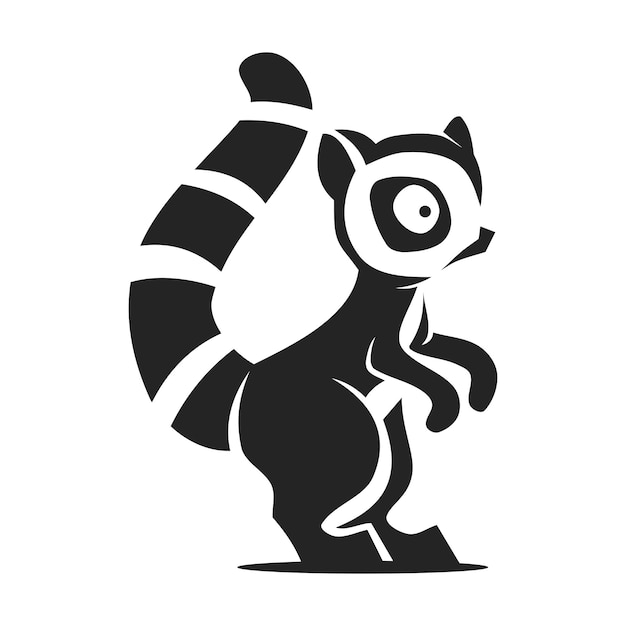 plantilla de logotipo de lémur icono de identidad de marca aislado resumen gráfico vectorial