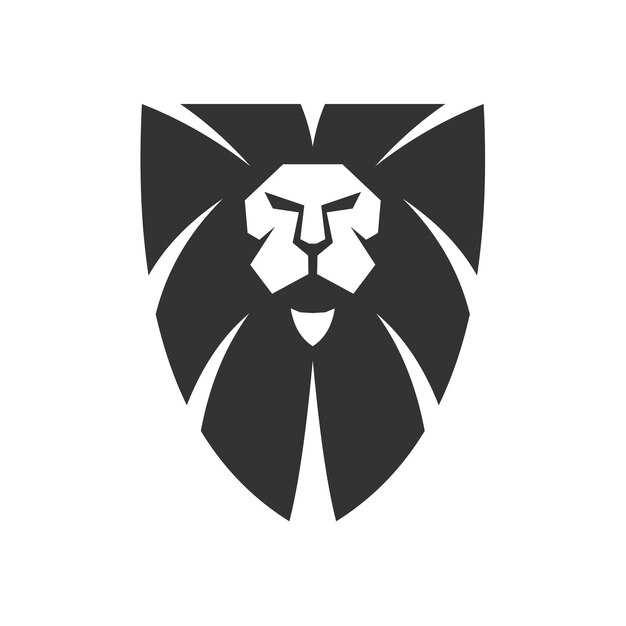 Plantilla de logotipo de león Ilustración de icono Identidad de marca Ilustración aislada y plana Gráfico vectorial