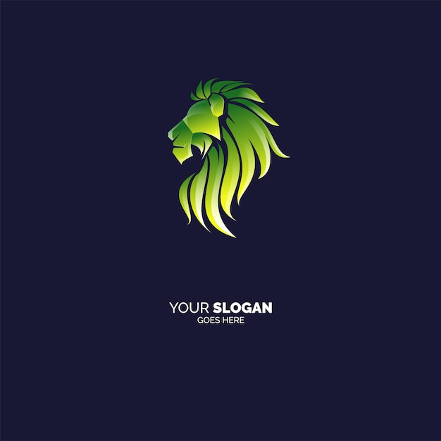plantilla de logotipo de león moderno