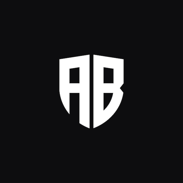 plantilla de logotipo de letra ab o ba