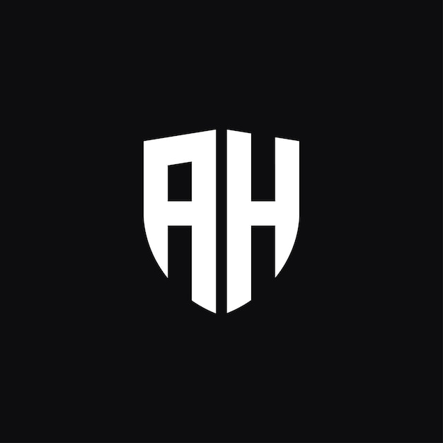 plantilla de logotipo de letra ah o ha