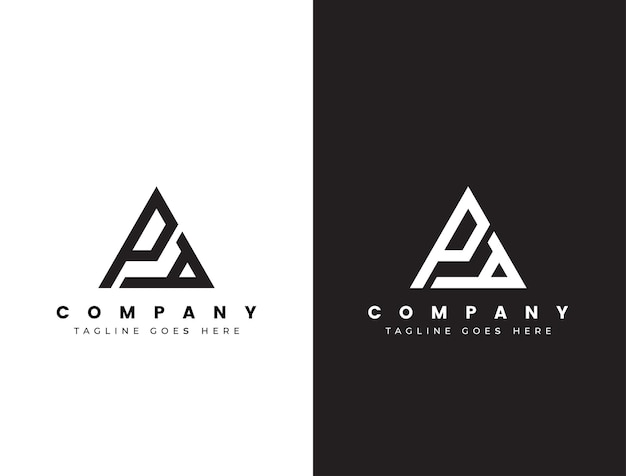 plantilla de logotipo de letra an o pa