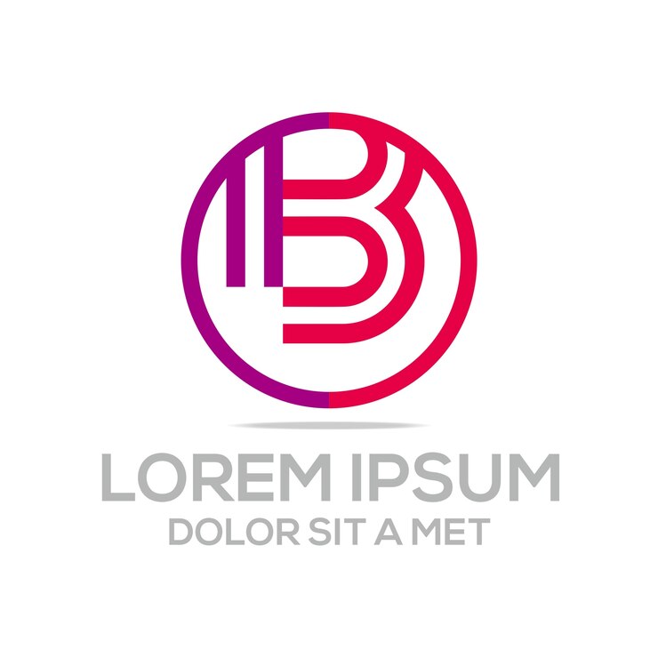 Plantilla de logotipo de letra b círculo | Vector Premium