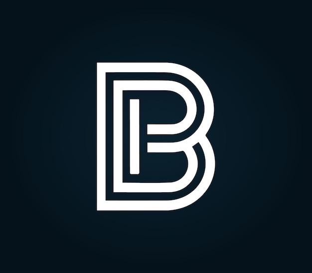 Plantilla de logotipo de letra b de diseño plano