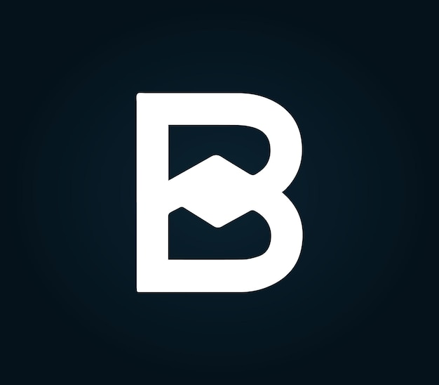 Plantilla de logotipo de letra b de diseño plano