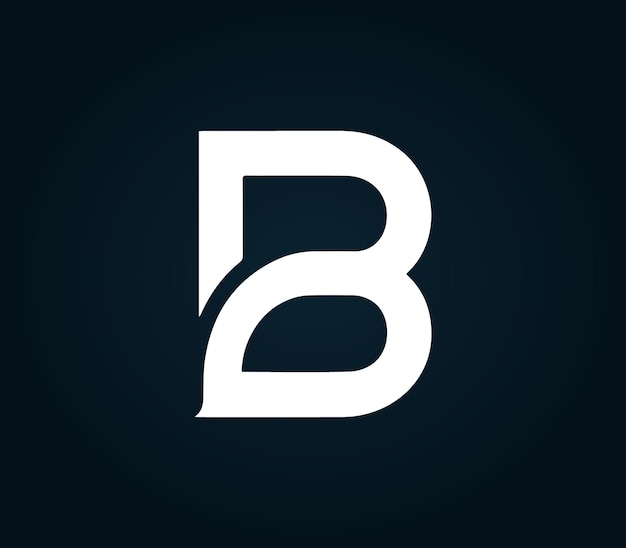 Plantilla de logotipo de letra b de diseño plano