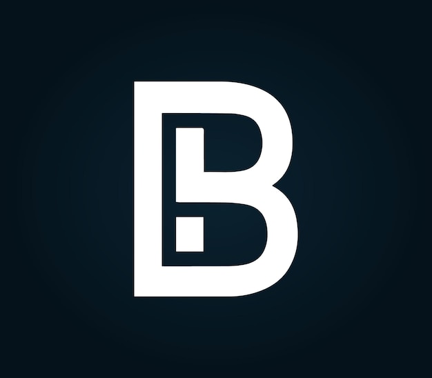 Plantilla de logotipo de letra b de diseño plano