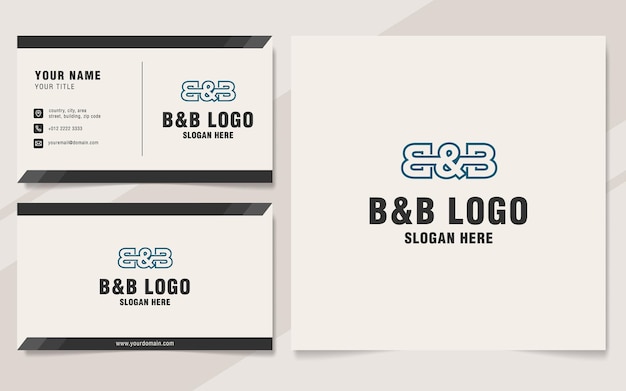 Plantilla de logotipo letra BB en estilo monograma