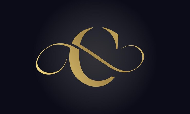 Vector plantilla de logotipo de letra c de lujo en color dorado diseño de logotipo de letra c de lujo inicial diseño de logotipo hermoso para marca de empresa de lujo
