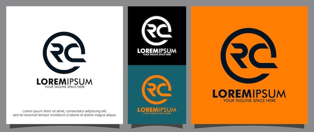Plantilla de logotipo de letra C y R moderna