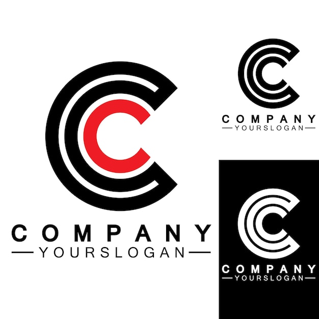 Plantilla de logotipo de letra C