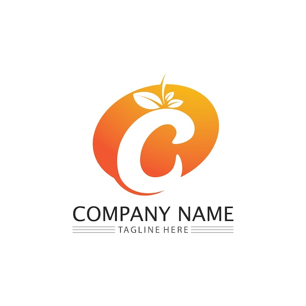 Plantilla de logotipo de letra C