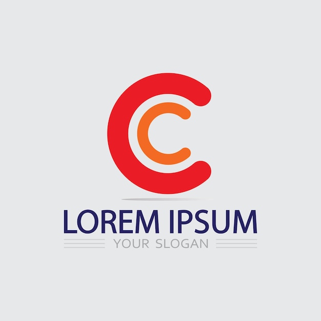 Plantilla de logotipo de letra C