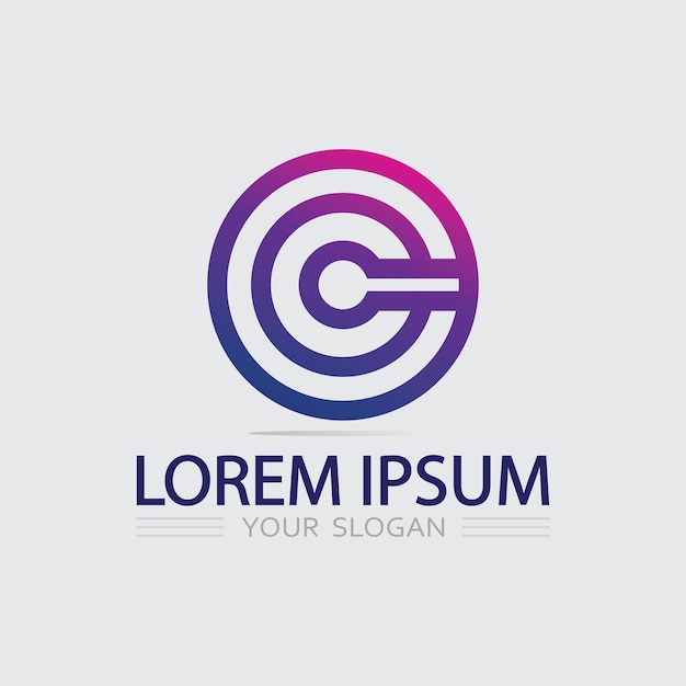 Plantilla de logotipo de letra C
