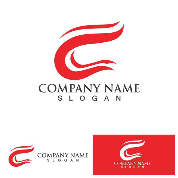 Plantilla de logotipo de letra C