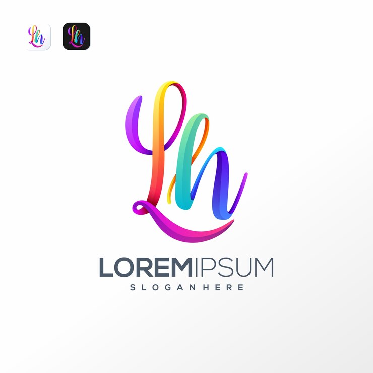 Vector plantilla de logotipo de letra colorida