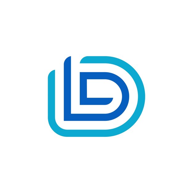 plantilla de logotipo de la letra D del monograma de las iniciales simples