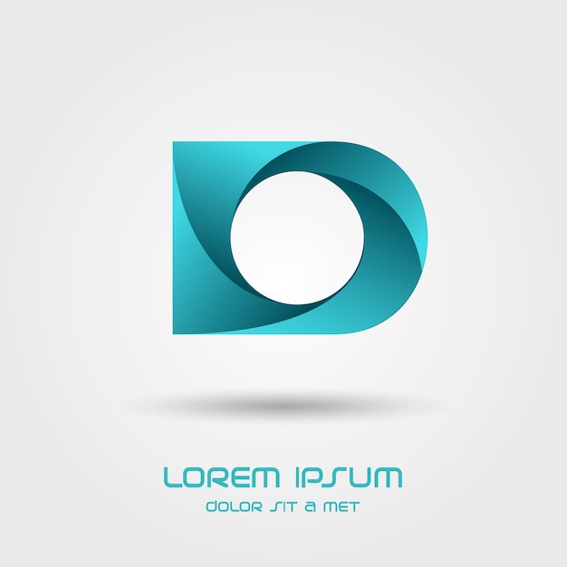 Plantilla de logotipo letra D