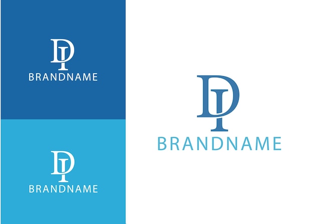 plantilla de logotipo de letra di o id