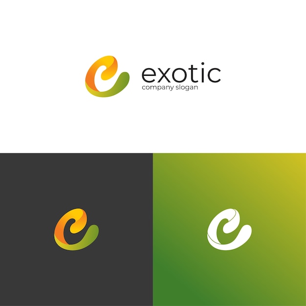 plantilla de logotipo de letra e