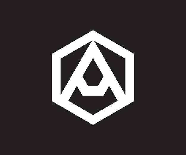 Plantilla de logotipo de letra A elegante creativa geométrica moderna única Diseño de logotipo de polígono