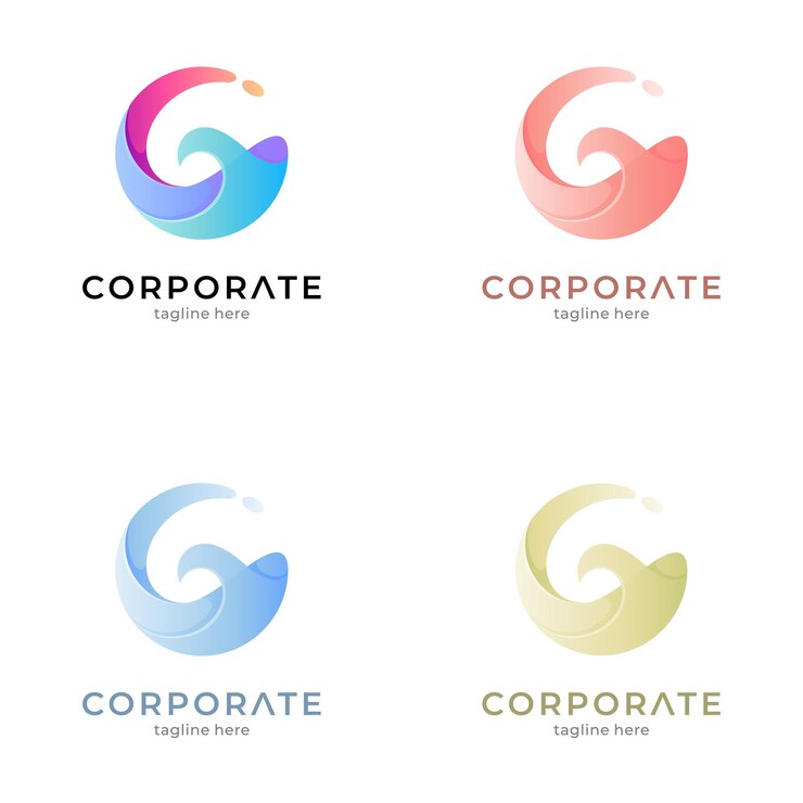 Plantilla de logotipo letra G y onda